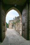 Puerta del Socorro, castillo, Xativa, Spain.