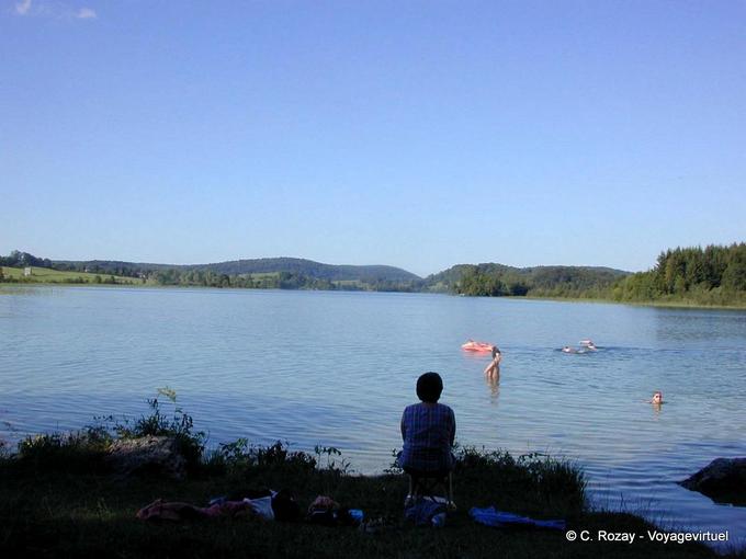 Swimming at Lake Ilay, Jura - Franche-Comté, France
