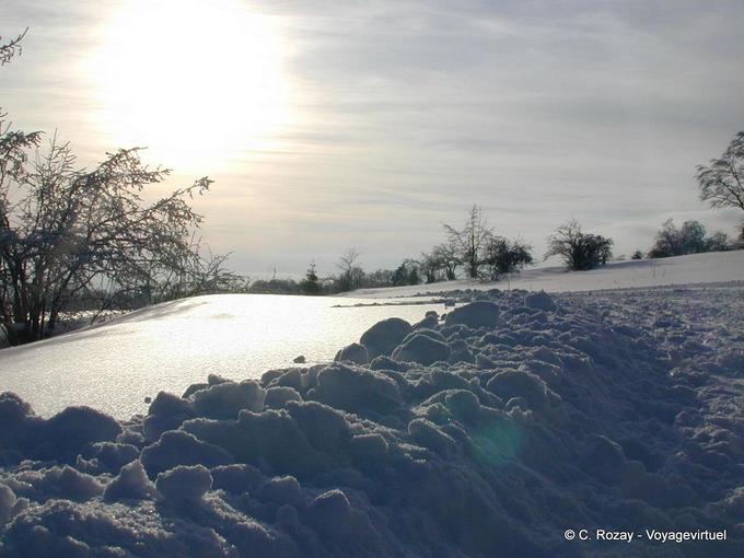 Winter sun in Upper Doubs- Franche-Comté, France