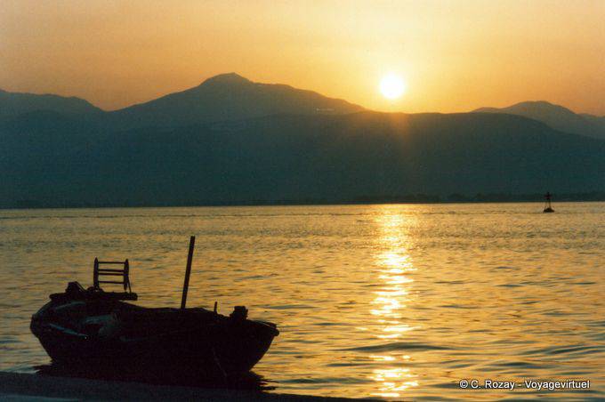 Nafplio Harbour at sunset - Greece