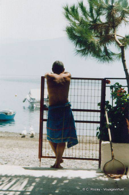 Pensive man facing the sea, Sampatiki - Greece