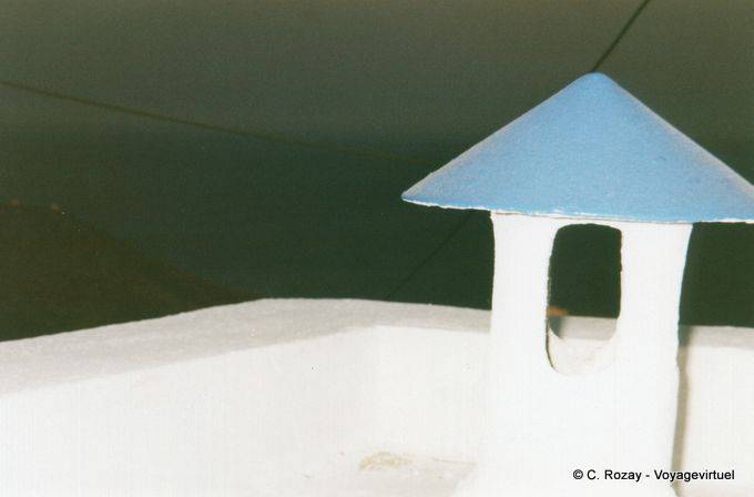 Chimney funny Chora, Anafi - Greece