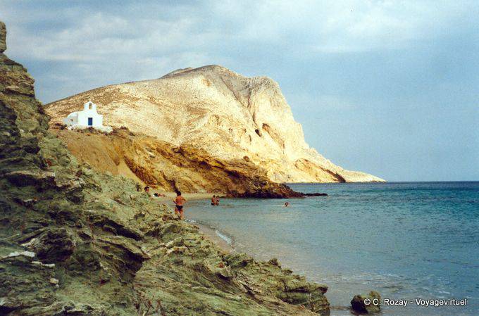 Colors volcanic cliffs of Anafi - Greece