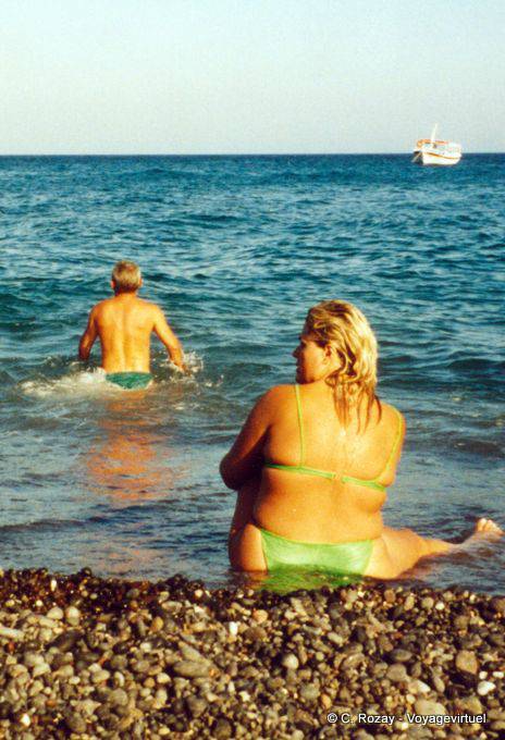 Without comment, on Santorini beaches - Greece