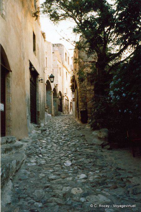 Cobbled street of the village of Monemvasia - Greece