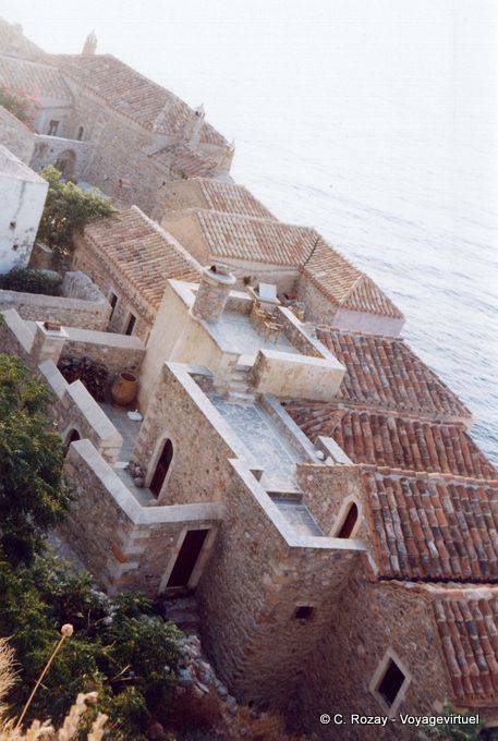 On roofs, Monemvasia - Greece