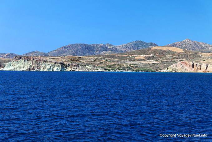 Kimolos, colorful cliffs - Greece