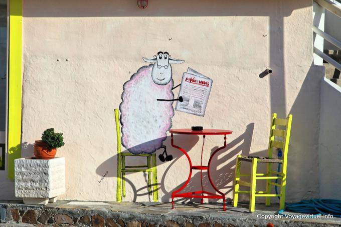 Milos, Pollonia, wall decor coffee port - Greece