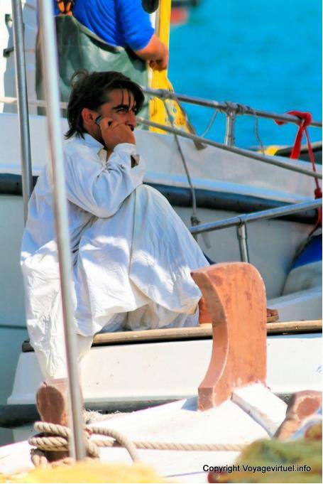 Milos, Pollonia, the harbor, the exotic fisherman - Greece