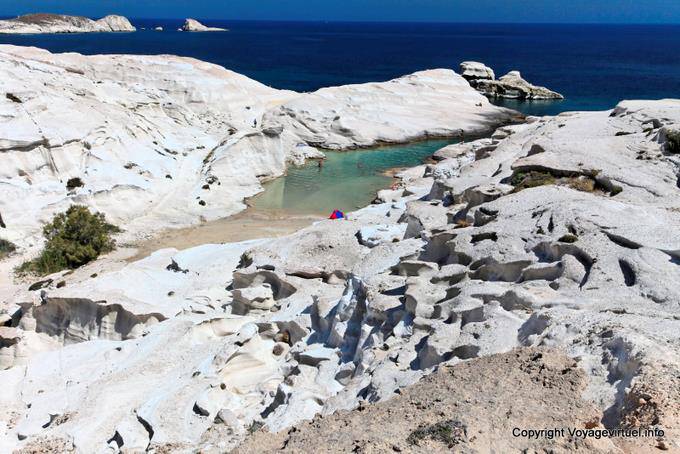 Milos Sarakiniko, creek and mini beach - Greece