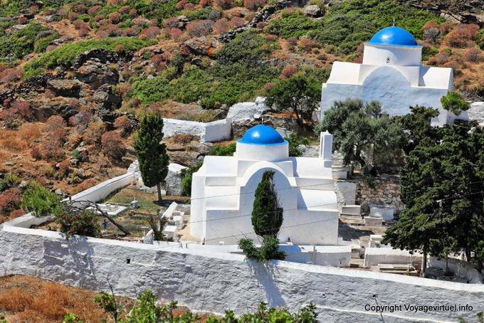 Sifnos, Kastro, Chryssostomos, church and cemetery - Greece