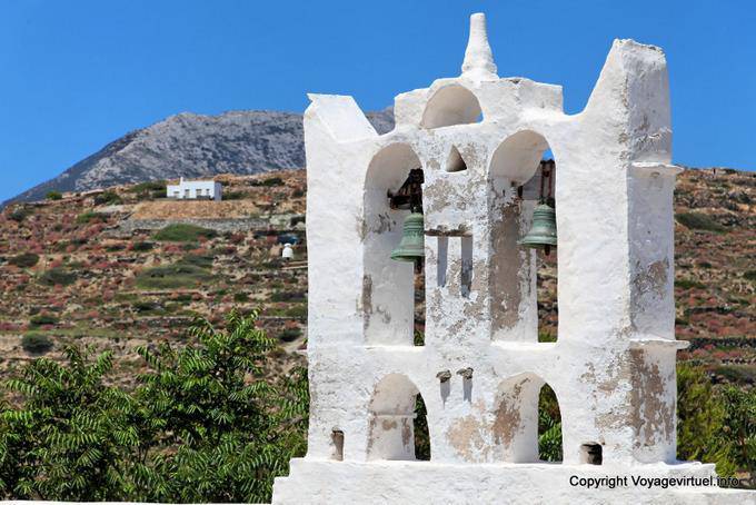 Sifnos, Kastro, two-headed tower - Greece