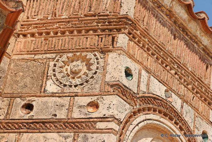 Ancient wall detail of the Church of Koimesis, Argolides - Greece