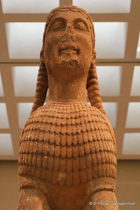 Sphinx face, Delphi Museum - Greece