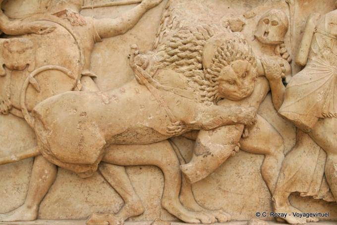 Frieze of treasure Siphnians, Delphi Museum - Greece