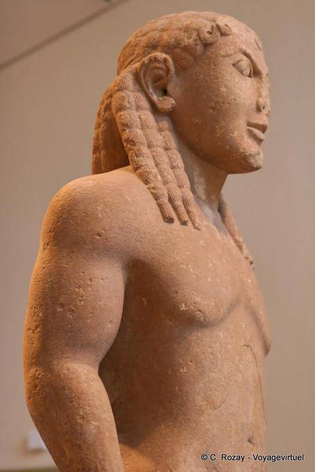 The Argos Kouros in profile, Delphi Museum - Greece