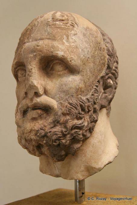 Bust the broken nose, Archaeological Museum of Delphi - Greece