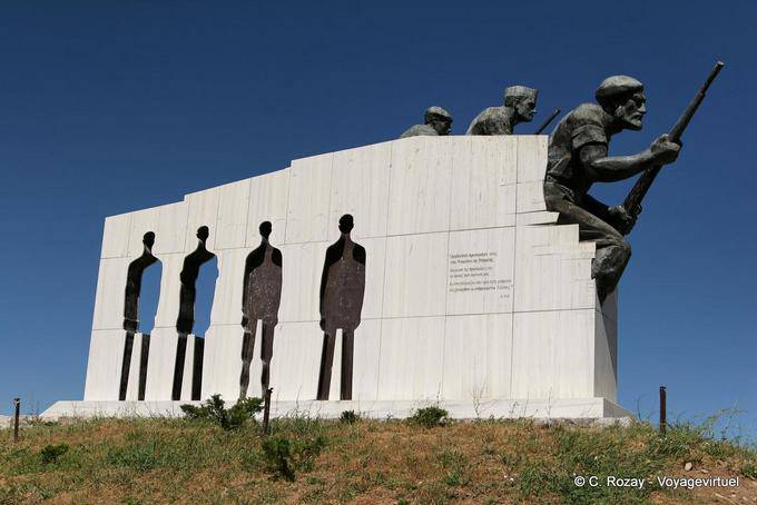 Memorial to war on the road to Galaxidi - Greece
