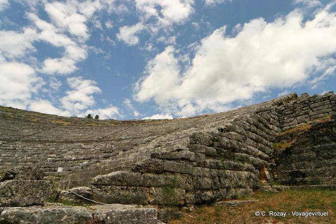 Rows of the theater of Dodona - Greece
