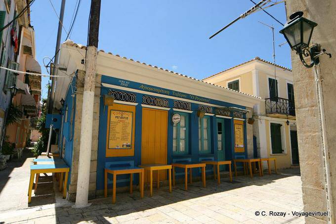 Restaurant facade, Chora, Lefkada - Greece