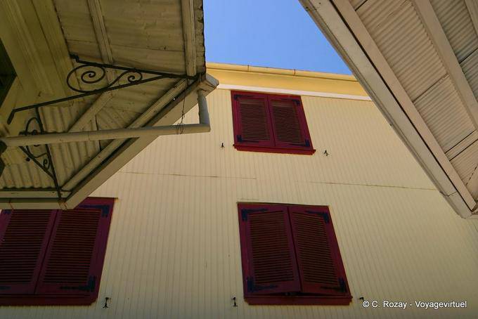 Levkas under a roof overhang, Lefkada - Greece
