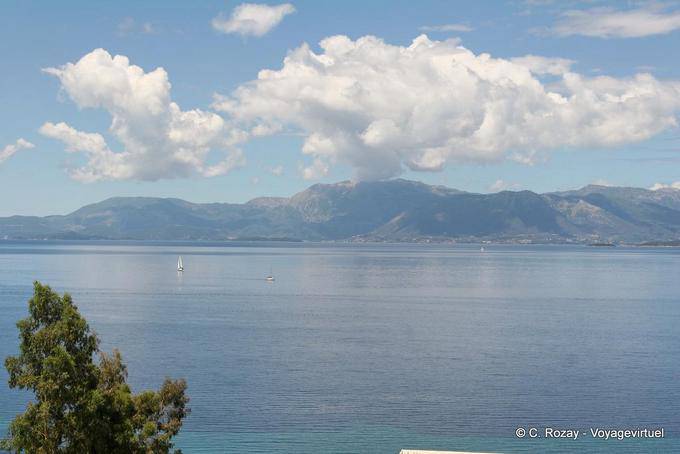 Sea, mountains and clouds, Lefkada - Greece