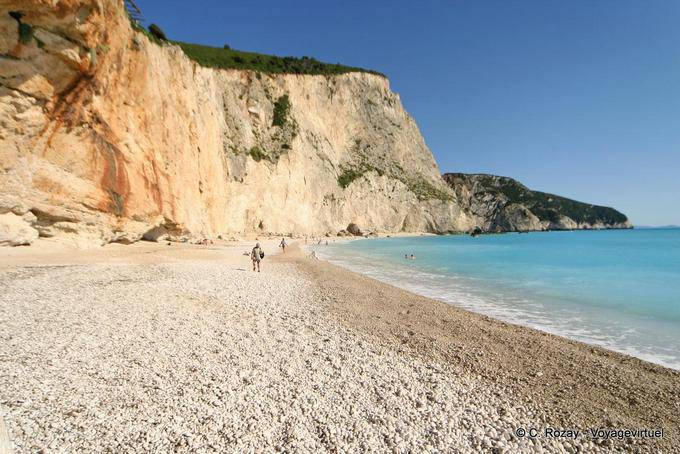 Beach under the cliff, porto Katsiki Lefkada - Greece