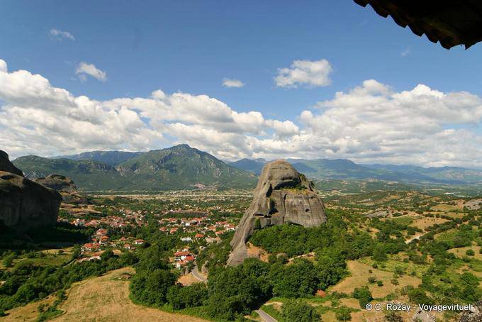 View of the valley from the monastery Agios Nikolaos Anapafsas, Meteora - Greece