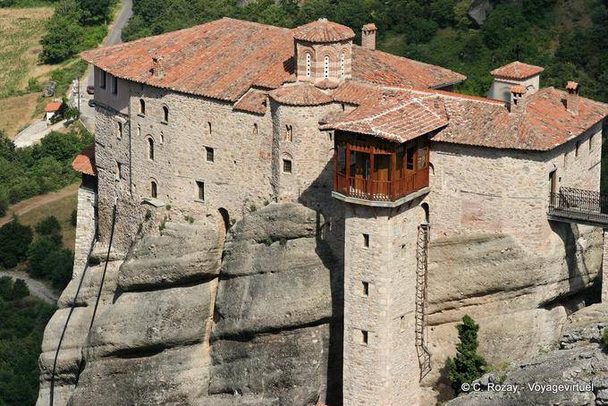 View on the Roussanou Monastery, Meteora - Greece