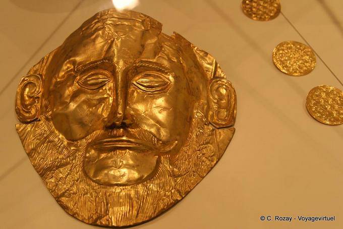 Golden mask of Agamemnon, Mycenae - Greece