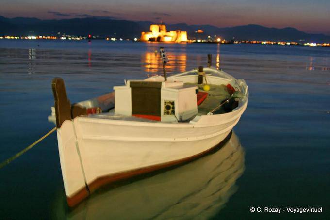 Boat in the Argolic Gulf Nafplion - Greece