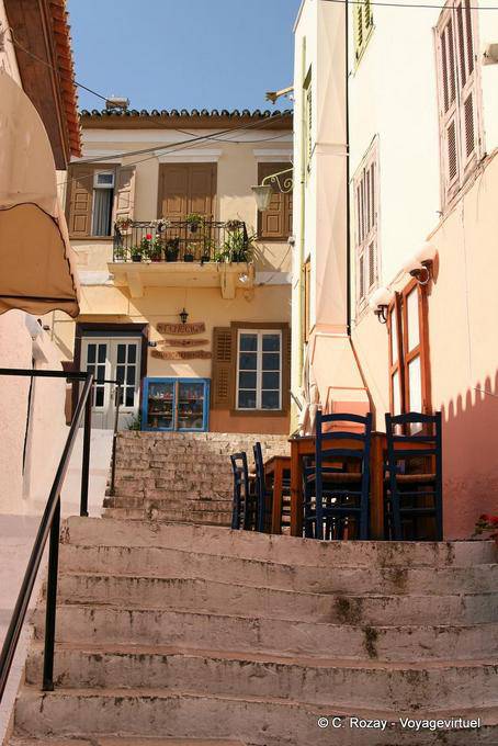 Nafplion staircase from the lower town - Greece