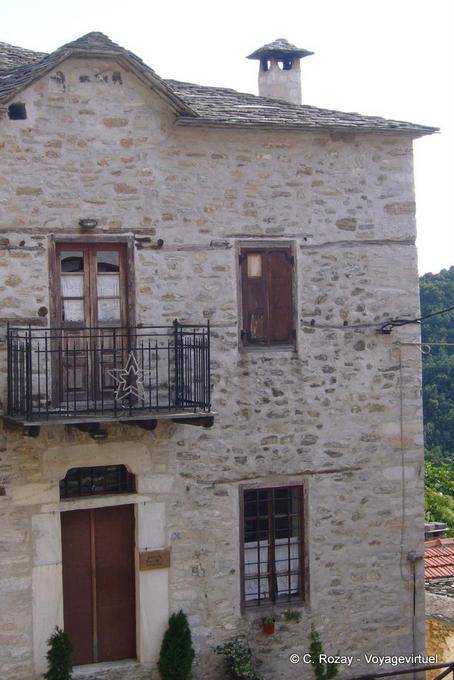 Traditional house with balcony, Pinakates, Pelion - Greece