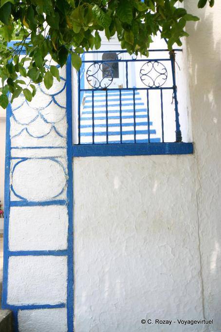 Wall, gate and staircase in Agia Kyriaki - Greece