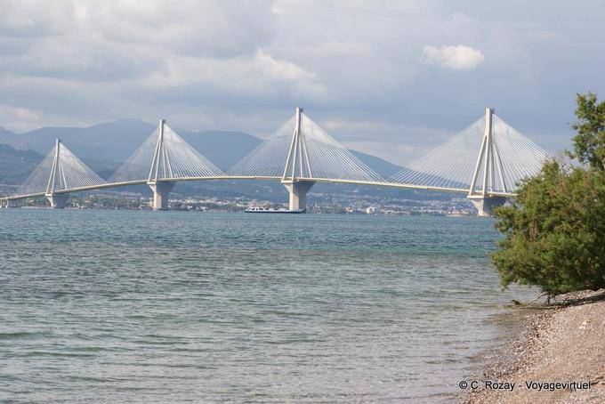 Patras, Charilaos Trikoupis bridge between Rion and Antirion - Greece