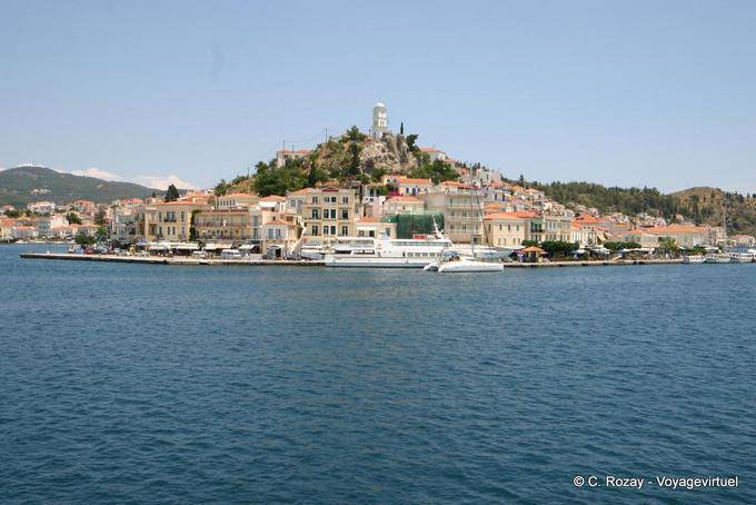 The town of Poros Island Sphaeria - Greece