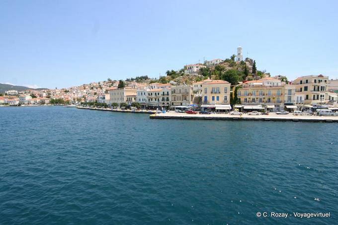 The docks arriving by boat, Poros - Greece