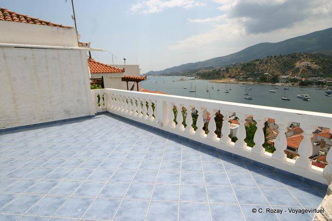 Coast Kalavria from the heights, Poros - Greece