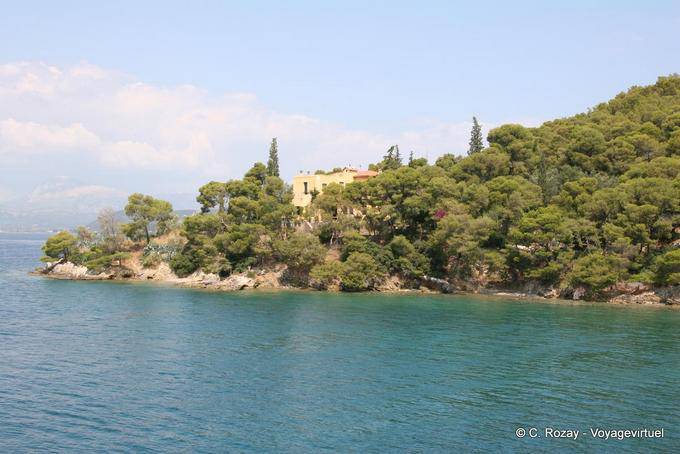 Pins plunging into the sea, Poros - Greece