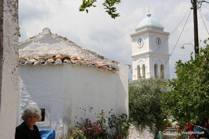 Resident and clock tower, Poros - Greece