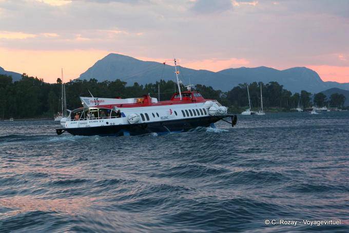 Flying Dolphin in the waves, Poros - Greece