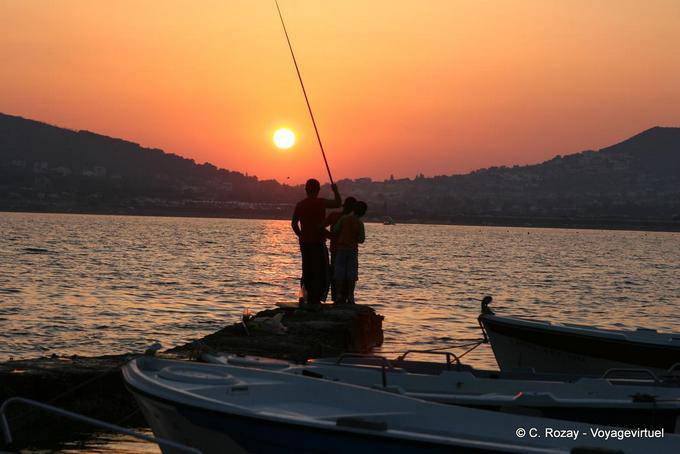 Fishermen at sunset, Sounion, Attica - Greece