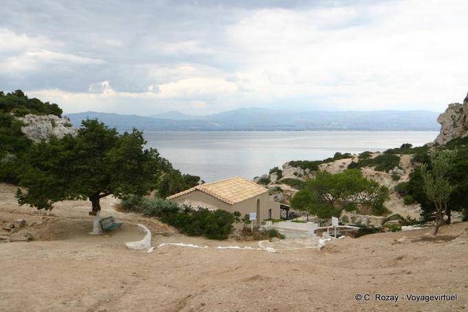 Entrance to the archaeological site of the Heraion to Loutraki - Greece