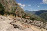 Panorama of the Temple of Apollo, Delphi, Greece.