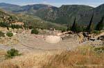 Panorama on the theater, Delphi, Greece.
