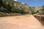 Panorama of the stadium, Delphi, Greece.