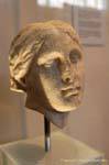 Female head sculpture, Archaeological Museum of Delphi, Greece.
