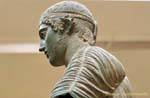Head of the statue of the Charioteer of Delphi, Greece.
