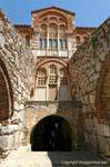 Entrance to the crypt Aghia Varvara, Hosios Loukas, Greece.