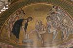 Jesus washes the feet, Mosaics, Ossios Loukas Monastery, Greece.